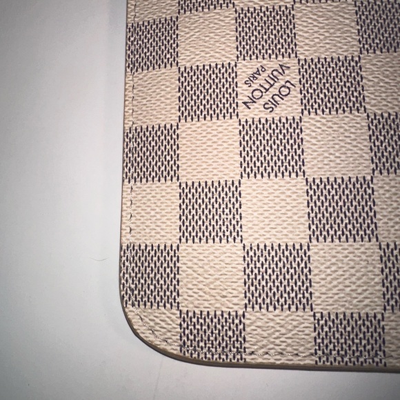 Louis Vuitton Damien Azur Zip Wristlet Pouch Cream, Pink Interior LV Clutch - Picture 9 of 14